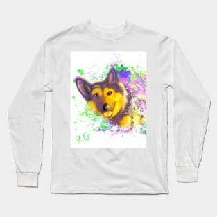 Fuzzy Dog Long Sleeve T-Shirt